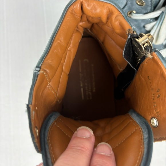 Grand Voyage/LA “Belmondo High”high-top sneakers in blue burnished Men’s 9.5 - Picture 7 of 16